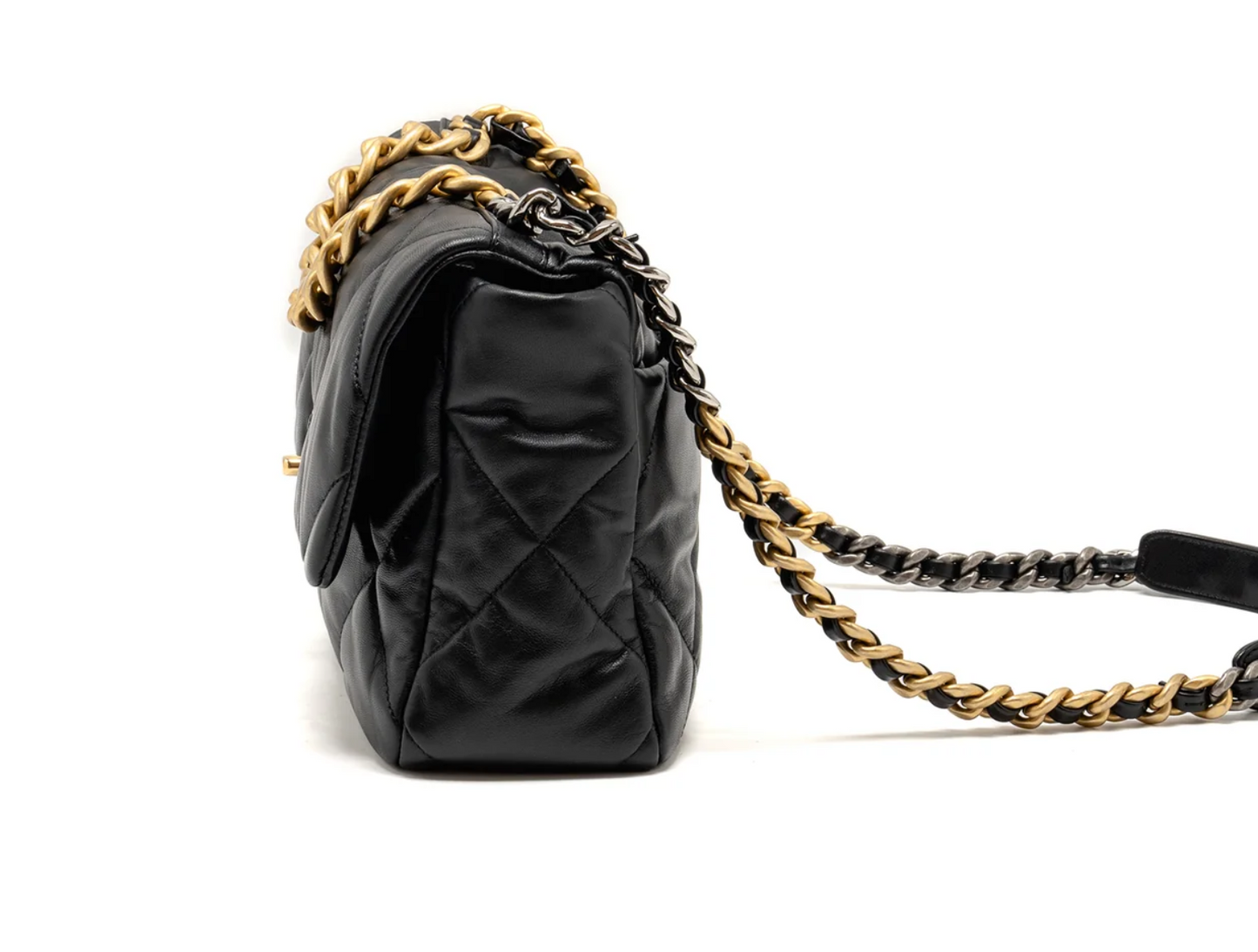 Chanel Large 19 Bag Goatskin Black Multicolour Hardware