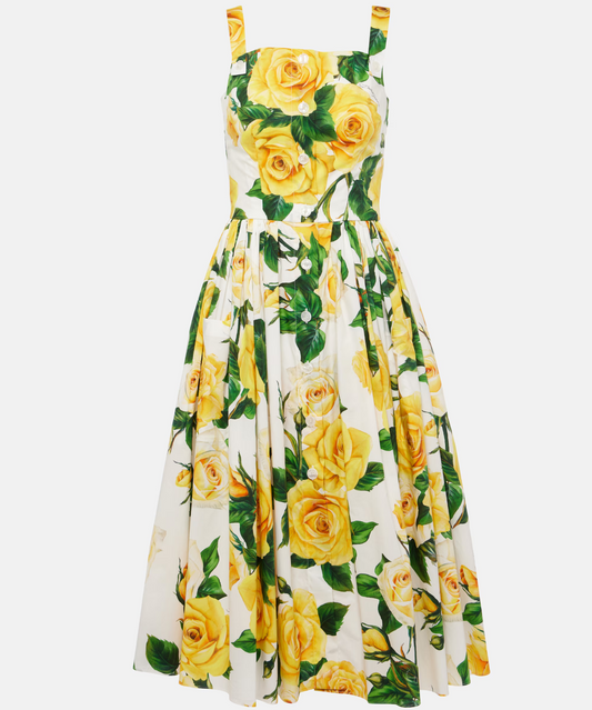 Oscar De La Renta sunflower dress