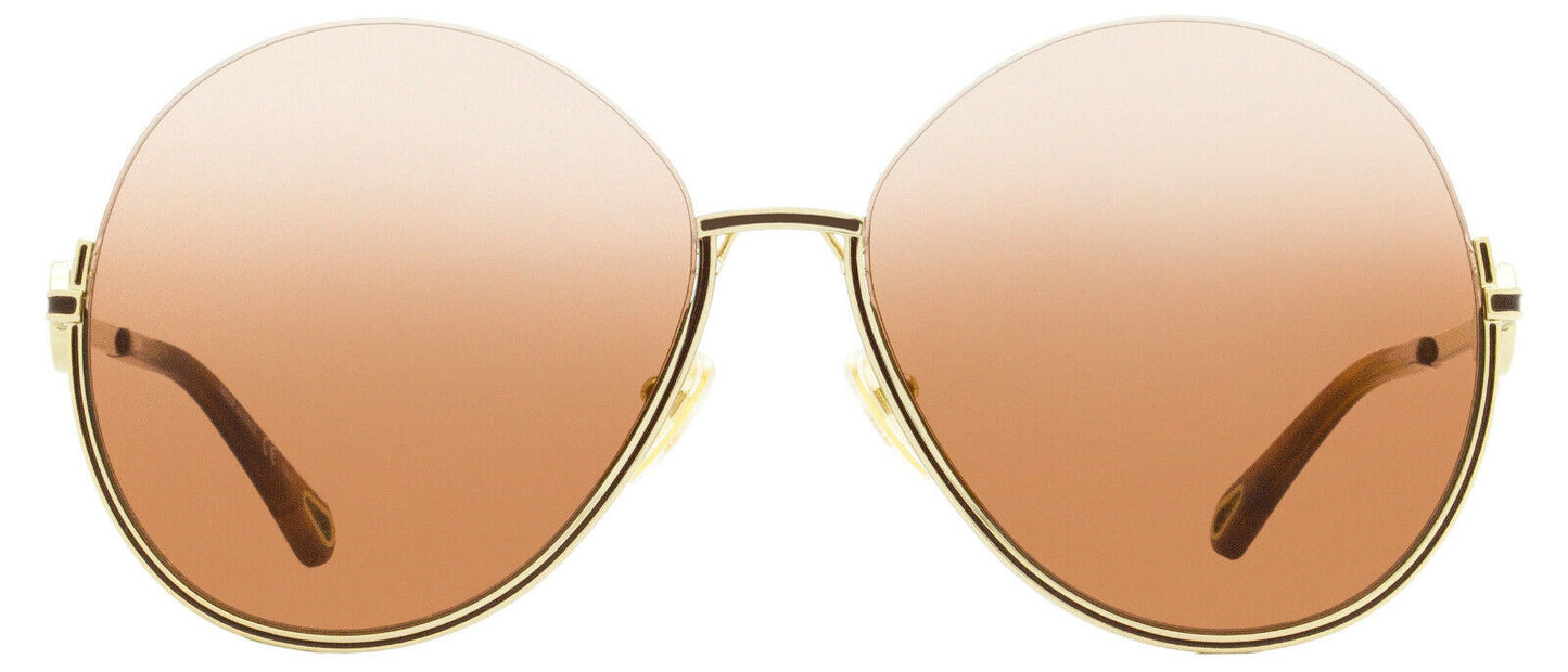 Chloé Chloe Round Sunglasses CH0067S 002 Gold/havana 61mm 67