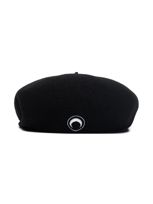 Marine Serre
logo-embroidered wool beret